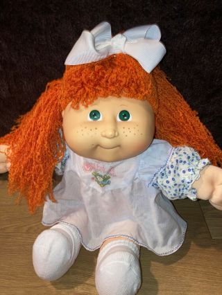 Vintage 16 " Cabbage Patch Kid Doll With Red Hair And Freckles