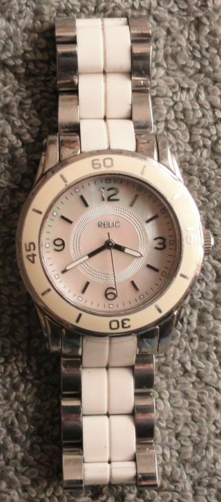 Fossil Relic White And Silver Women 