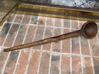 Early Antique Primitive Hand Hewn / Made Wooden Spoon/ladle Aafa.  Large