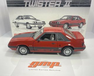 Gmp 1/18 Scale 1985 Ford Mustang Gt Twister Very Rare And Detailed Red Version