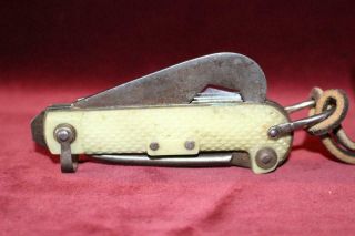 Fine Rare Early Vintage Solingen Germany Utility Pocket Knife W/wrench
