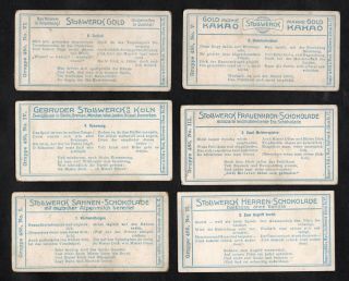 Tennis Match Rare Series 485 Stollwerck German Card Set 1911 Sport Comedy 2