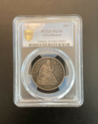1861 - O Seated Liberty Csa Obverse Pcgs Vg10 Rare Coin,  Take A Look