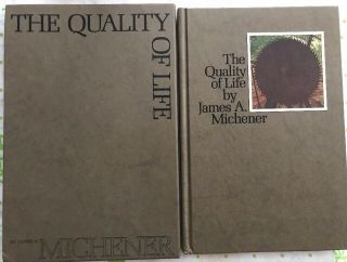 The Quality Of Life By James A Michener 1970 Girard Hardback/slipcover Vg Rare
