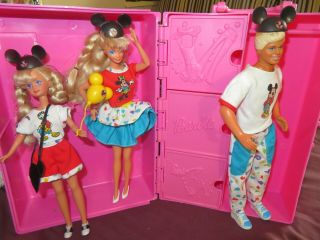 Rare Vintage 1991 Disney Barbie Ken Skipper Toys R Us Exclusive Giftset W/case