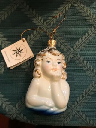 Vintage Christopher Radko Christmas Ornaments Cherub Angel Cupid Rare Collectors