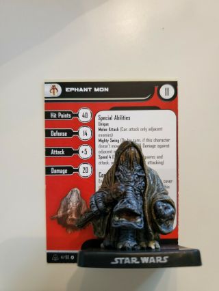 Ephant Mon - 41 Star Wars Miniatures » Alliance And Empire Very Rare