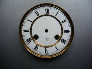 Antique German Wall Clock Junghans Two Part Porcelain Dial Parts Gustav Becker M