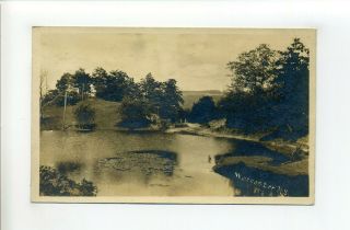 Worcester Ny Antique Rppc Photo Postcard,  Birdseye View Water