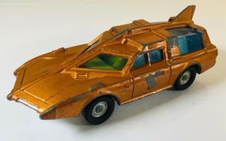 Vintage Meccano Dinky Toys Captain Scarlet Spectrum Patrol Car In Rare Bronze