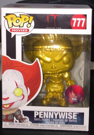 It Metallic Gold Pennywise With Open Arms Pop Vinyl Figure Funko Custom Rare