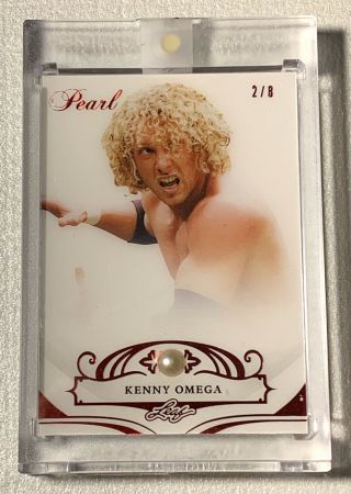 2018 - 19 Leaf Pearl Wrestling Kenny Omega /8 Rare Ssp Aew Champion