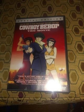 Cowboy Bebop The Movie (dvd,  2003) Rare Special Edition,  Vg & Complete Watanabe