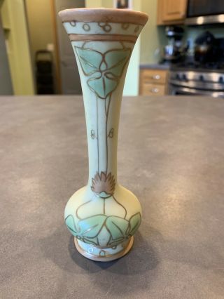 Antique Royal Dux Amphora Pottery Vase Czech Bohemian Art Nouveau Hand Painted