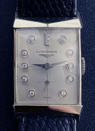 Rare Vintage Swiss Longines Watch Diamond Dial Fits 7.  5 " Wrist