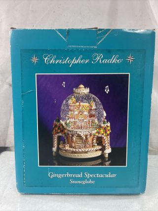 Christopher Radko Gingerbread Spectacular Large Snow Globe 2005 Very Rare