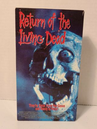 Return Of The Living Dead 1991 Horror,  Vhs Rare