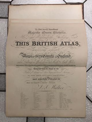 Rare Antique 1880 Walker ' s (John,  Charles) British Atlas Complete 49 Colour Maps 4