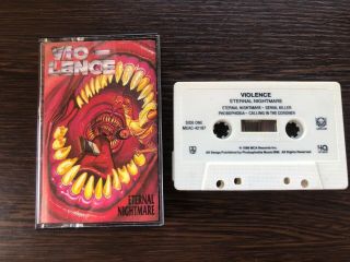 Rare Vio - Lence Eternal Nightmare 1988 Cassette Tape In Case