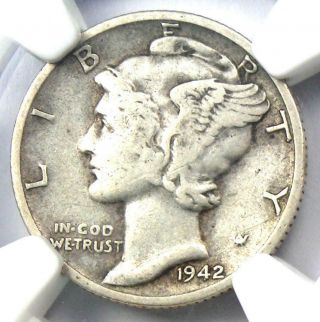 1942/1 - D Mercury Dime 10c - Certified Ngc Vf30 - Rare Overdate Variety Coin