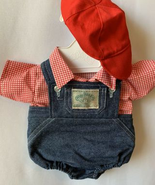 Vintage Cabbage Patch Kids Clothes Outfit Jeans Overalls,  Shirt,  Hat