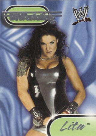 Lita 2002 Fleer Wwe Diva Divastating Insert Card D10 ( (rare))  Amy Dumas