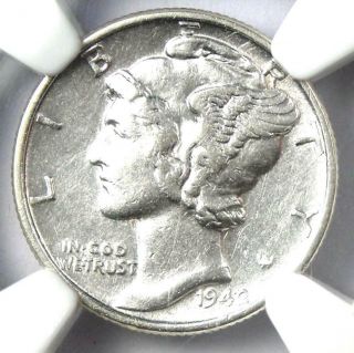 1942/1 Mercury Dime 10c - Ngc Xf Details (ef) - Rare Overdate Variety Coin