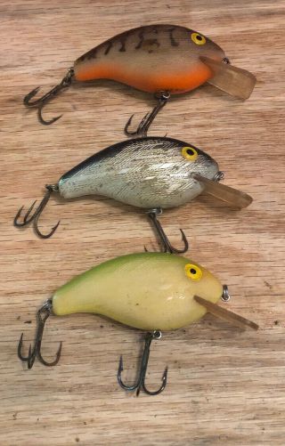 (3) Vintage Rebel Mini R Square Bill Shallow In 3 Awesome Fish Catching Colors