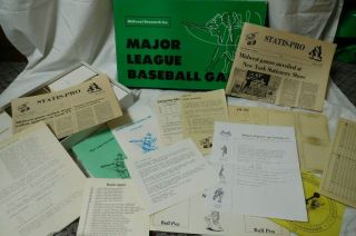 Rare 1972 Midwest Research Statis Pro Major League Baseball Game
