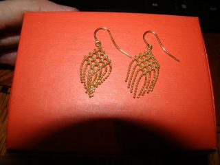 18k Gold Tiffany & Co Company Rare Chandelier Earrings Hard To Find