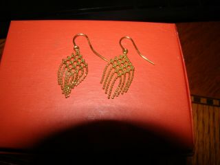 18K gold Tiffany & Co Company RARE Chandelier earrings Hard to find 3