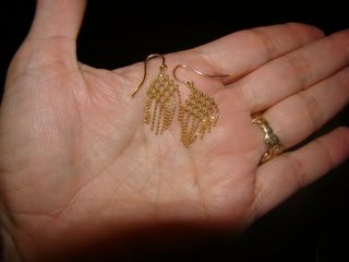 18K gold Tiffany & Co Company RARE Chandelier earrings Hard to find 5