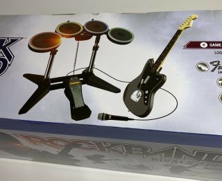 Rock Band 4 Rivals PS4 Playstation 4 Rare Charcoal Jaguar Guitar Mic Drums Game 2
