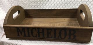 Vintage Extremely Rare Michelob Beer Bar Style Wood Serving Tray Man Cave Bar