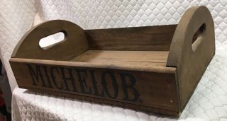 Vintage Extremely Rare Michelob Beer Bar Style Wood Serving Tray Man Cave Bar 2
