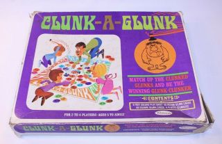 Vtg Clunk - A - Glunk Whitman Board Game Complete 4890 1968 Family Fun Silly Rare