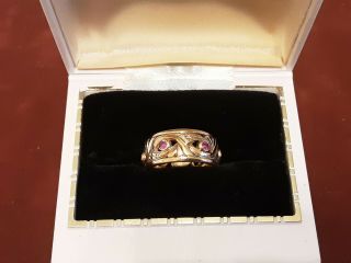 Rare Antique Art Deco 14k Gold Ruby Eternity Ring 7 Grams 14k Retail $2,  200 M15