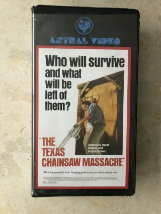 Texas Chainsaw Massacre Astral Video Vhs Clamshell Holy Grail Rare Horror Htf
