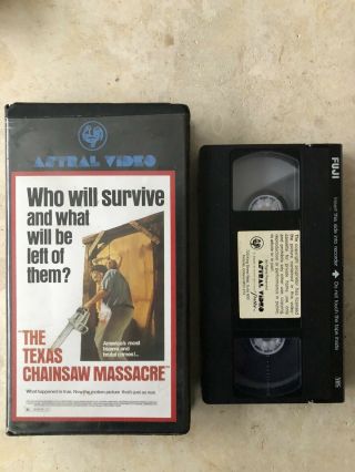 TEXAS CHAINSAW MASSACRE ASTRAL VIDEO VHS CLAMSHELL HOLY GRAIL RARE HORROR HTF 4