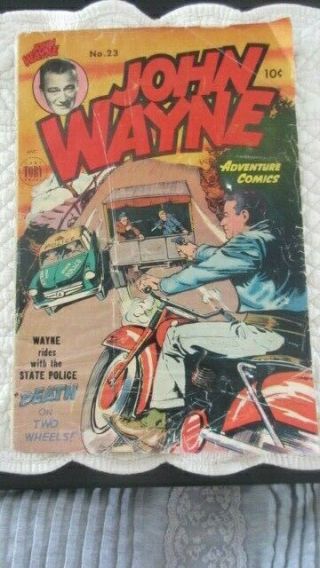 1953 Rare Htf John Wayne Adventure Comic Book 23 Art By John Rosenberger 36 Pgs