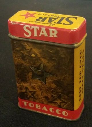 Star Tobacco Tin Liggett & Myers Antique Old Chew Snuff 2