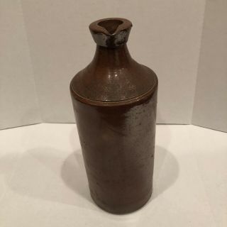 Antique Stoneware Salt Glazed Ink Bottle - J.  Bourne & Son - P.  &j.  Arnold 10” Tall
