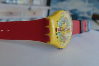 SWATCH KEITH HARING Modele Avec Personnages GZ100.  RARE ART Watch. 3