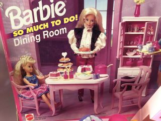 Vintage Barbie So Much To Do Dining Room Set W/box Mattel 1995