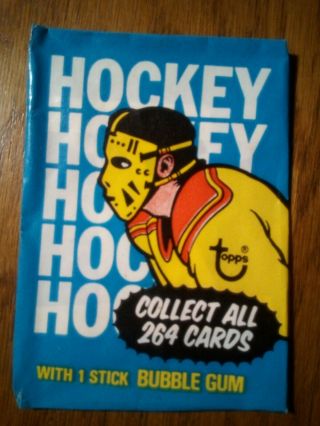 Vintage 1974 - 75 Topps Hockey Nhl Wax Pack Wrapper Htf Rare