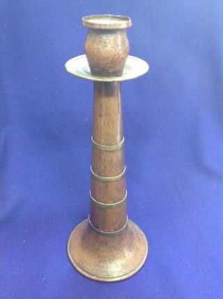 RARE MISSION ARTS & CRAFTS STICKLEY BROTHERS HAMMERED COPPER 131 CANDLESTICK 2