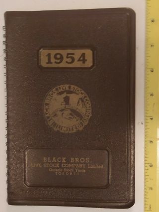 Rare 1954 (toronto) " Black Brothers Livestock Co - Ontario Stock Yards " Notebook