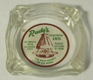 Rare Vintage Glass Ashtray Rudy 