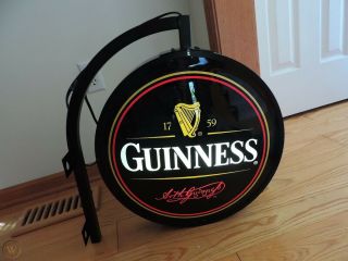 Rare Guinness Stout Irish Pub Beer Harp Lager Led 2 Sided Pub Light Bar Sign