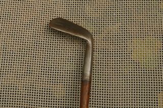 Antique Vintage Hickory Shaft Early Smooth Face Mashie
